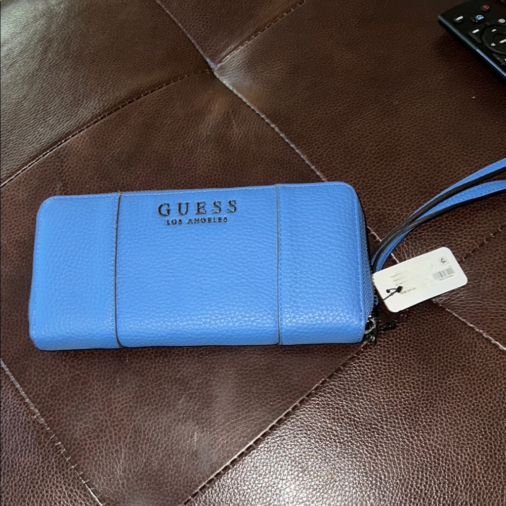 Guess Blue Wristlet Wallet